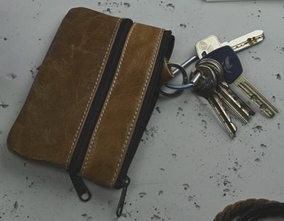 Ключница, чехол для ключей из натуральной кожи Lorenti коричневый KL01GG фото
