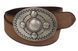 Вінтажний жіночий шкіряний ремінь з пряжкою бляхою Vanzetti коричневий RMT-151 фото 2