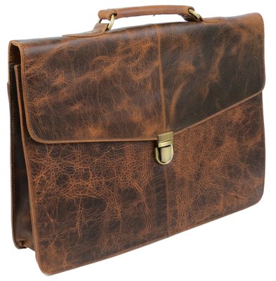 Вінтажний шкіряний портфель Always Wild Portfolio коричневий Portfolio фото