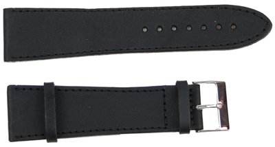 Шкіряний ремінець для годинника Mykhail Ikhtyar, ширина 24 мм чорний S24-546S black фото