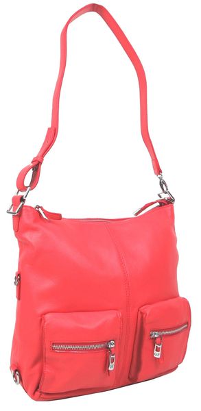 Женская кожаная сумка Giorgio Ferretti коралловая 0329Q34 red фото