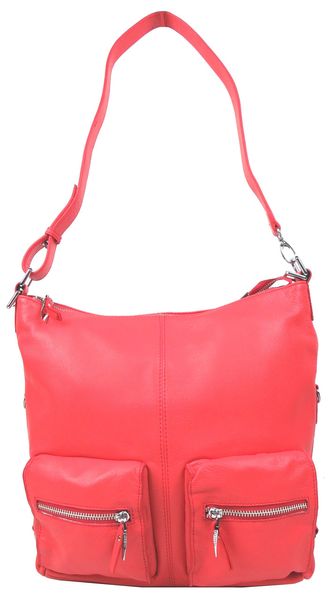 Женская кожаная сумка Giorgio Ferretti коралловая 0329Q34 red фото