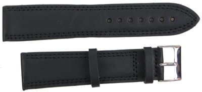 Ремешок для часов кожаный Mykhail Ikhtyar, Украина ширина 24 мм черный S24-678S black фото