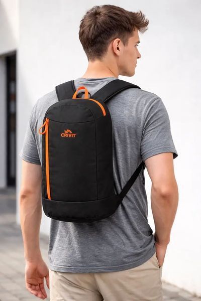 Невеликий міський рюкзак 10L Crivit Mini чорний з помаранчевим IAN469666 black фото