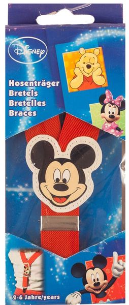 Подтяжки детские красные KWM Mickey Mouse 60 на 2,5 см 880015 880015 фото