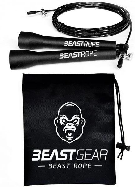 Швидкісна скакалка Beast Gear Beast Rope з можливістю регулювання та сталевим тросом для фітнесу, боксу та кросфіту 701197358713 фото