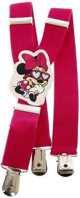 Підтяжки дитячі для дівчинки рожеві KWM Minnie Mouse 60 на 2,5 см 880025 фото