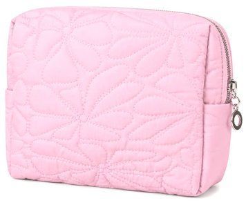 Пенал-косметичка стьобаний рожевий &mdash; одне відділення 103288-1-1 pink фото