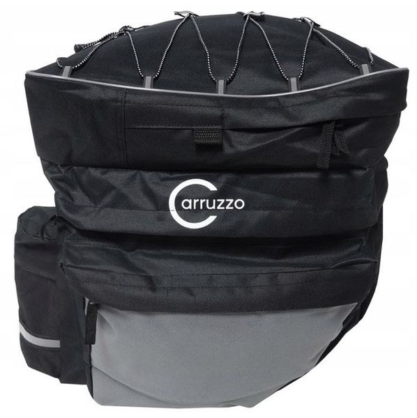 Велосипедная сумка на багажник, велоштаны с дождевиком 55L Carruzzo L34F black grey фото