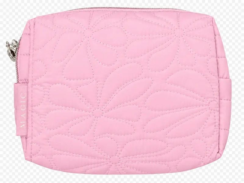 Пенал-косметичка стьобаний рожевий &mdash; одне відділення 103288-1-1 pink фото
