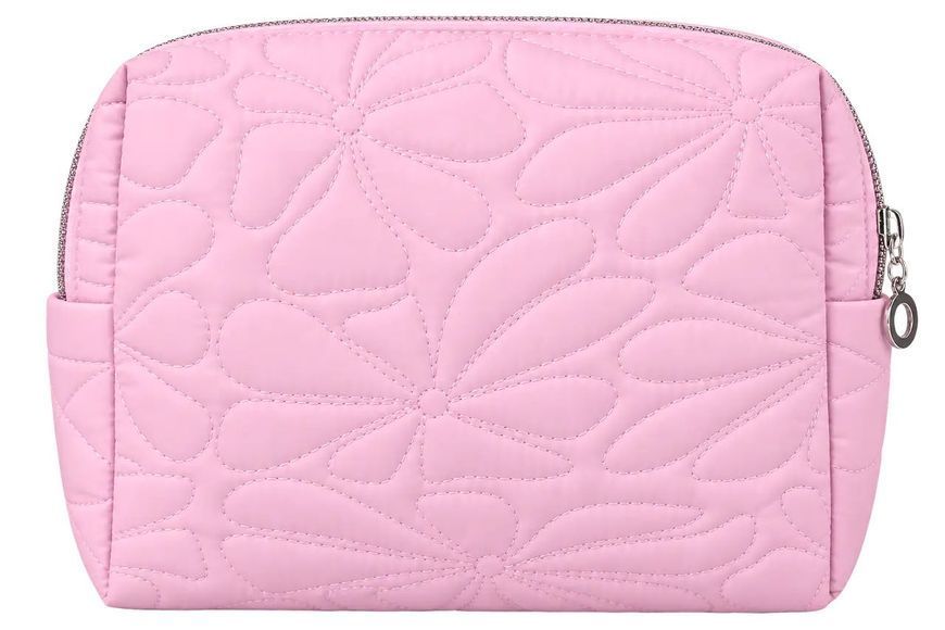 Пенал-косметичка стьобаний рожевий &mdash; одне відділення 103288-1-1 pink фото