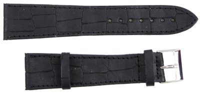 Кожаный ремешок для часов под крокодила Mykhail Ikhtyar Ш20 мм черный S20-619S black фото