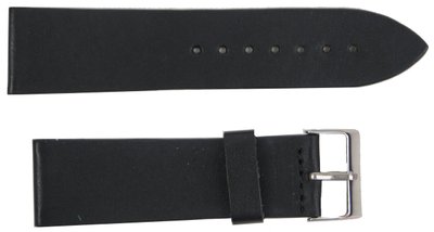 Ремінець, браслет для годинника шкіряний Mykhail Ikhtyar, Україна Ш24 мм чорний S24-629S black фото