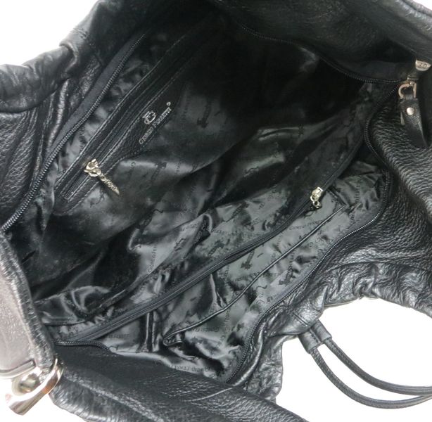 Жіноча шкіряна сумка Giorgio Ferretti чорна 30088DLW1 black фото