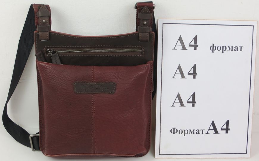 Чоловіча сумка Mykhail Ikhtyar бордова 45041 bordo brown-1 фото