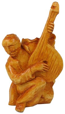 Статуетка ручної роботи з дерева Козак Бандурист NA2001-1 фото
