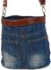 Молодежная джинсовая сумка в форме женской юбки Fashion jeans bag синяя Jeans8057 blue фото 5