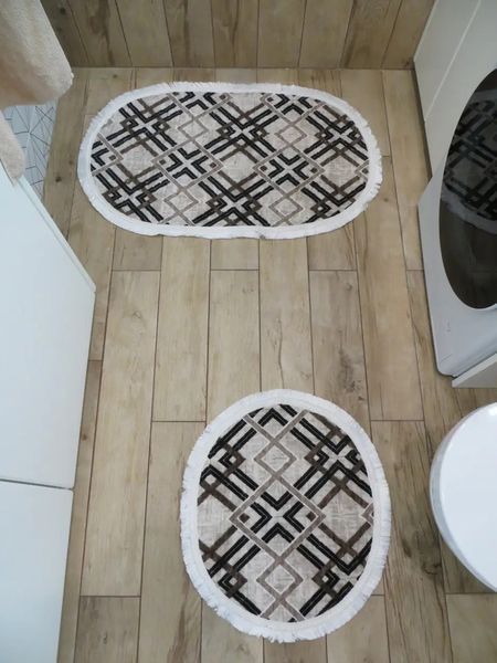 Набір килимків для ванної кімнати, 2 шт, Carpet One Туреччина K104 beige фото