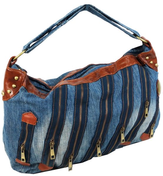 Жіноча джинсова, котонова сумка Fashion jeans bag синя Jeans9099 blue фото