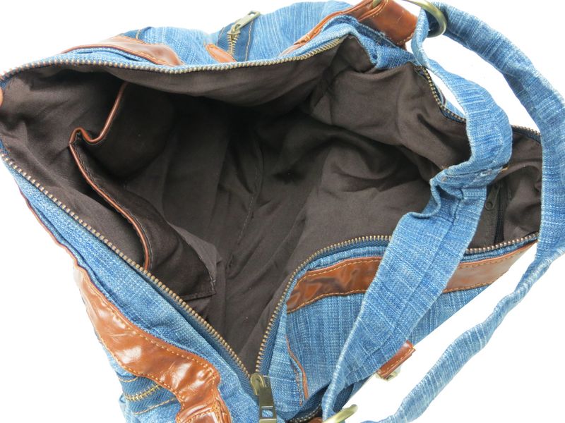 Жіноча джинсова, котонова сумка Fashion jeans bag синя Jeans9099 blue фото