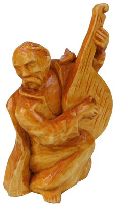 Авторська статуетка ручної роботи з дерева Козак Бандурист NA2001-2 фото