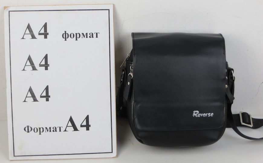 Мужская сумка, планшетка из эко кожи PU Reverse черная F513 black фото