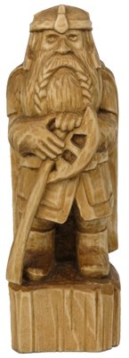 Дерев'яна статуетка ручної роботи гном Гімлі з Володар Перснів NA7001-1 фото