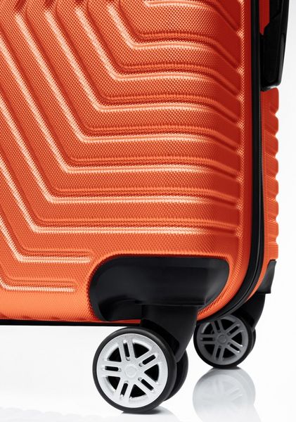 Малый пластиковый чемодан на колесах 45L GD Polo оранжевый 60k001 small orange фото