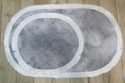 Набір килимків для ванної кімнати, 2 шт, Carpet One Туреччина K105 grey фото