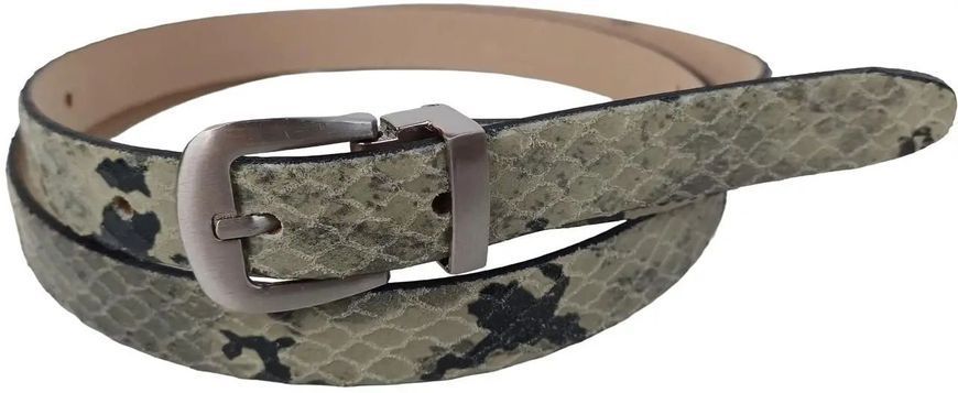Узкий женский кожаный ремень под кожу змеи Vanzetti RMT271 серый RMT271 фото