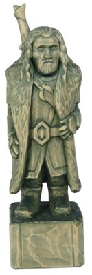 Дерев'яна фігурка ручної роботи гном Торін Дубощит з к/ф Хоббіт NA7002-1 фото