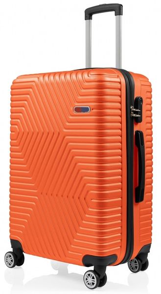 Большой пластиковый чемодан на колесах 115L GD Polo оранжевый 60k001 large orange фото