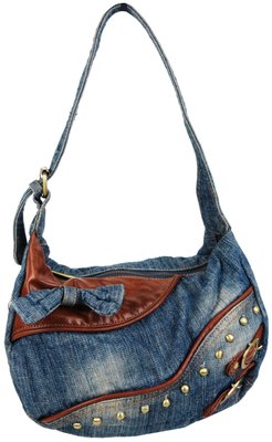 Жіноча джинсова сумка невеликого розміру Fashion jeans bag синя Jeans8031 blue фото