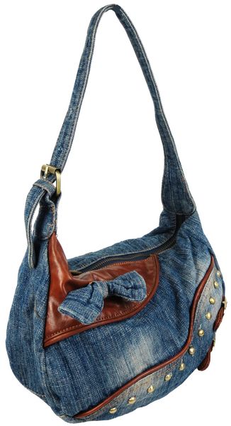 Жіноча джинсова сумка невеликого розміру Fashion jeans bag синя Jeans8031 blue фото