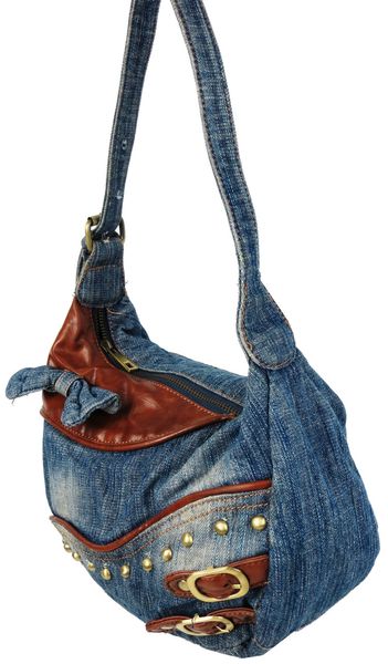 Жіноча джинсова сумка невеликого розміру Fashion jeans bag синя Jeans8031 blue фото