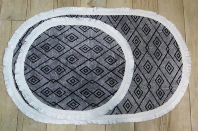Набір килимків для ванної кімнати, 2 шт, Carpet One Туреччина K101 grey фото