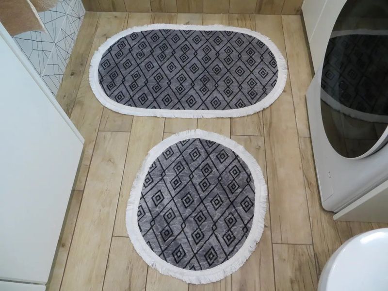 Набір килимків для ванної кімнати, 2 шт, Carpet One Туреччина K101 grey фото