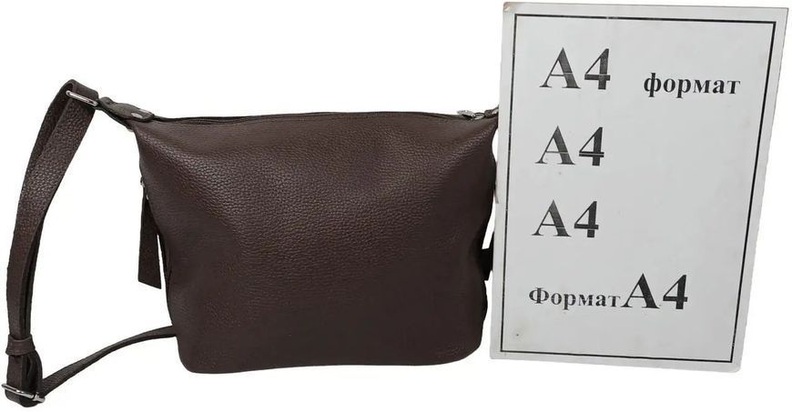 Женская кожаная сумка Borsacomoda, Украина темно-коричневая 809.037 фото